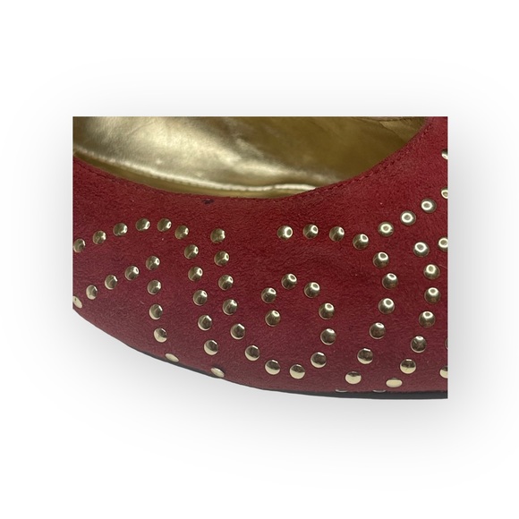 new Enzo Angiolini ❤︎ Stud Suede Ballerina Ballet Flat ❤︎ Pumpkin Spice ❤︎ 8M ❤︎ - Picture 11 of 16